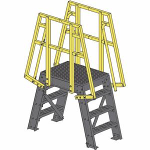 FIBERGRATE 875220 Crossover Ladder, 12 Inch Vertical Clearance, 19 Inch Platform Ht, 1 Inch Platform Dp | CP4ZLM 436H17
