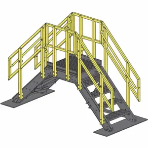 FIBERGRATE 875280 Roof Crossover System, 12 Inch Vertical Clearance, 12 Inch Bottom Width, Open Grip | CP4ZLU 436H23