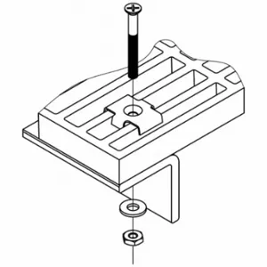 FIBERGRATE 876180 Fiberglass Grating Clip, 316 Stainless Steel, EI-40-A Clip Assembly, Clip Assembly | CP4ZKV 804AY6