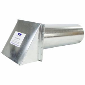 FIELD CONTROLS IAH-6 Intake Vent Cap, Smooth Rain Cap, Round, 6 Inch Size Duct, Aluminum/Steel, Silver Finish | CP4ZWQ 45DX46