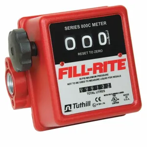 FILLRITE 807-CL Liquid Mechanical Flowmeter, 3/4 Inch FNPT Connection | AH2BQG 24KJ10