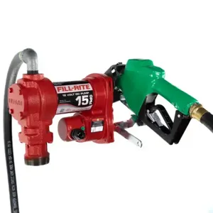 FILLRITE FR1210HA1 Fuel Transfer Pump, 12 VDC, 15 GPM GPM, 12 ft Hose Length, Cast Iron, Auto, 1/4 | CP4ZZA 48YA42