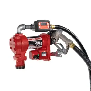 FILLRITE FR1219H Fuel Transfer Pump, 12 VDC, 15 GPM GPM, 12 ft Hose Length, Cast Iron, Manual, 1/4 | CP4ZZC 416K59