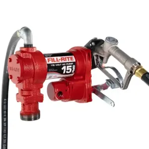 FILLRITE FR610H Fuel Transfer Pump, 115 VAC, 15 GPM GPM, 12 ft Hose Length, Cast Iron, Manual, 1/6 | CP4ZYG 4RP94