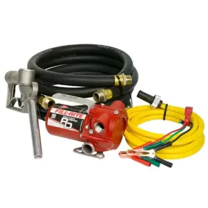 FILLRITE RD1212NH Dc Pump, 12VDC, 12 Gpm Gpm, 8 Ft Hose Lg, Aluminum, Manual, 1/5, 3/4 Inch Hose Dia | CP4ZYA 45KM62