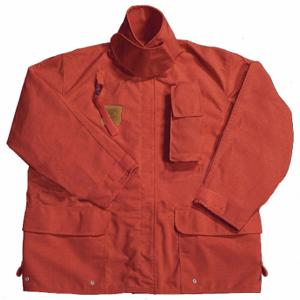 FIRE-DEX FS1J00L2 Turnout Coat, 2Xl, Red, 54 Inch Fits Chest Size, 32 Inch Length, Zipper/Hook-And-Loop | CR3ANZ 13A417