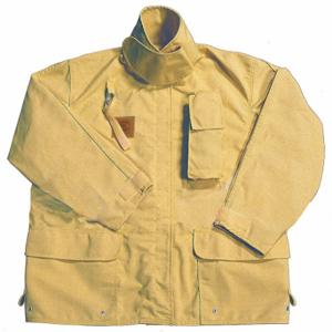 FIRE-DEX FS1J00SS Turnout Coat, S, Tan, 38 Inch Fits Chest Size, 32 Inch Length, Zipper/Hook-And-Loop | CR3AQJ 13A425