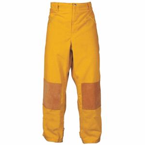 FIRE-DEX FS1P0090001 Turnout Pants, Xl, 42 Inch Fits Waist Size, 31 Inch Inseam, Yellow, Cotton, Lime/Silver | CR3AVD 13A410
