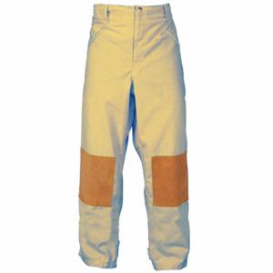 FIRE-DEX FS1P00S0001 Turnout Pants, Xl, 42 Inch Fits Waist Size, 31 Inch Inseam, Tan, Cotton, Lime/Silver | CR3AVB 13A434