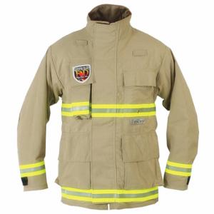 FIRE-DEX PCUSARNOMEXTAN-XL USAR Jacket, XL, Tan, 50 Inch Fits Chest Size, 29 to 33 Inch Length, Zipper/Hook-and-Loop | CR3ARK 12M743