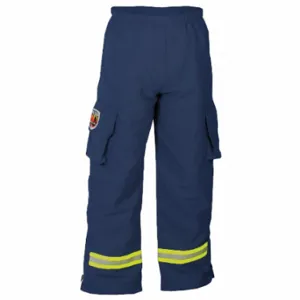 FIRE-DEX PPUSARNOMEXNAVY-2X Usar Pants, 2Xl, 48 Inch Fits Waist Size, 30 Inch Inseam, Navy, Nomex, Lime/Silver | CR3AVV 13A308