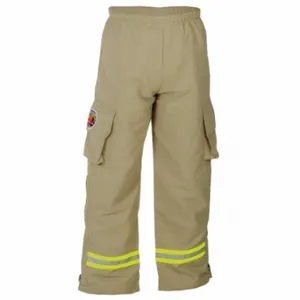 FIRE-DEX PPUSARNOMEXTAN-S Usar Pants, S, 32 Inch Size Fits Waist Size, 30 Inch Size Inseam, Tan, Nomex, Lime/Silver | CR3AVP 12M746