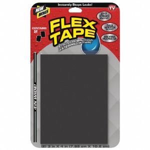 FLEX SEAL TFSBLKMINI Premium Preservation Sealing Tape, 3 x 4 Inch, 12.6 mm Thick, Black Plastic | CE9RXA 55KJ95