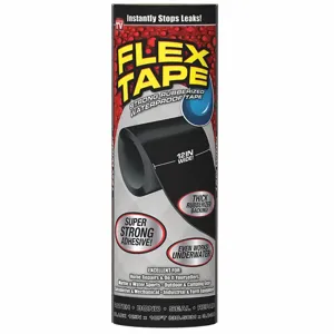 FLEX SEAL TFSBLKR1210 Premium Preservation Sealing Tape, 12 Inch x 4 Feet, 12.60 mil Thick | CE9RXB 55KJ96