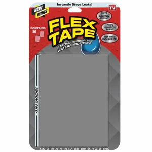 FLEX SEAL TFSCLRMINI Premium Preservation Sealing Tape, 3 x 4 Inch, 12.6 mm Thick, Clear Plastic | CE9RWZ 55KJ97