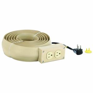 FLEXIDUCT 10 EF3 Covered Extension Cord, 12 Ft, 10 Ft Covered Cord Lg, 16 Awg Wire Size, 3 Conductors | CP6BCR 48FP91
