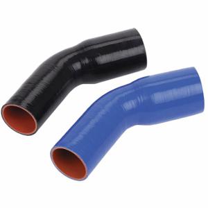 FLEXTECH R45-300/350 Elbow Reducer, 3 Inch To 3-1/2 Inch Hose Inside Dia, 12 Inch Hose Lg, Blue, Silicone | CP6BGU 45GW97