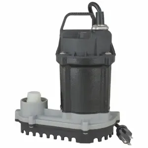 FLINT & WALLING ECP062S Submersible Sump Pump, 1/6, Sensor, 30 gpm Flow Rate at 10 ft of Head, 10 ft Cord Length | CP6BQV 45HR07