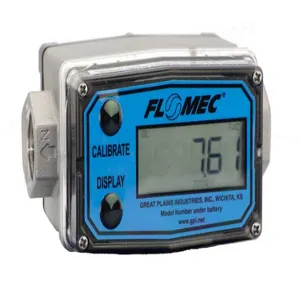 FLOMEC G2A07NQ9GMA Electronic Flowmeter, Turbine, 2 To 20 gpm Flow Range, 3/4 FNPT | CH6PKG 61CT65