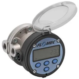 FLOMEC OM015S513-822R5G Electronic Flowmeter, Oval Gear, 0.26 To 10.6 gpm Flow Range, 1/2 FNPT | CG6ECZ 61CV24 / OM015S513-822G5