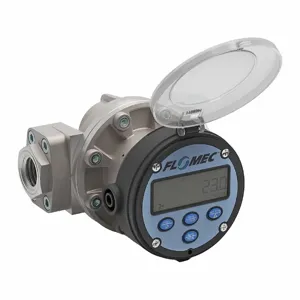 FLOMEC OM025S003-822R5G Electronic Flowmeter, Oval Gear, 316 Stainless Steel, 2.6 To 40 Gpm Flow Range | CG6ECP OM025S003-826R7G / 61CV29