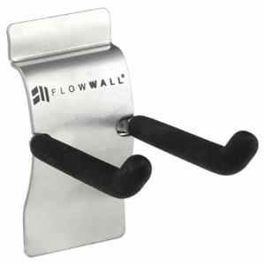 FLOW WALL FSH-041-6 Lamellenwand-Doppelhaken, 2 1/2 x 4 1/2 x 4 Zoll Größe, 50 Pfund Tragfähigkeit, Stahl, Schwarz/Grau | CP6CDB 35DT55
