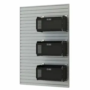 FLOW WALL FWS-4812-6SB17 Slatwall Kit, 96 x 3/4 x 36 Inch Size, 6 Panels, Pvc, Silver, 0 Hooks, 3 Bins | CP6CCU 35DT14