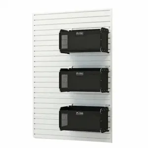 FLOW WALL FWS-4812-6WB17 Slatwall Kit, 96 x 3/4 x 36 Inch Size, 6 Panels, Pvc, White, 0 Hooks, 3 Bins | CP6CCW 35DT15