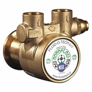 FLUID-O-TECH PA 301 Rotary Vane Pump, 3/8 Inch Inlet/Outlet NPTF, 111 gph Max. Flow, Brass | CJ3FGJ 423J68