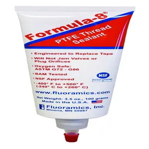 FLUORAMICS 8900006 Formula-8 Tube Thread Sealant 3.5 Oz | AG8HQF