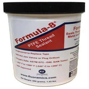 FLUORAMICS 8900008 Thread Sealant, 650 Gram Jar | CE2DUD