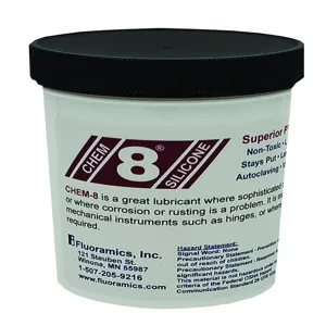 FLUORAMICS 9200010 Chem 8 Jar Silicone PTFE Lubricant 8 Oz | AG8HPC