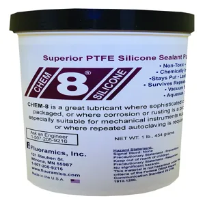 FLUORAMICS 9200011 Chem 8 Jar Silicone PTFE Lubricant 16 Oz | AG8HPE