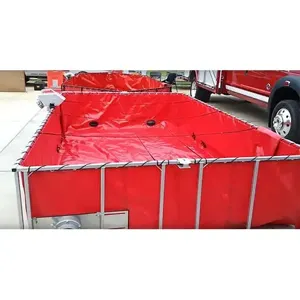 FOL-DA-TANK SLTA II-2000 ALUM Single Lane Folding Frame Tank, Size 19 ft. x 7 ft. 9 Inch x 29 Inch, 22 oz. Vinyl | CF3DEK