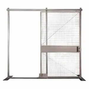 FOLDING GUARD QF-S48-MR-G Slide Door, 8 ft H x 48 Inch Width x 1 1/2 Inch Depth, Silver | CR3BEM 488V89