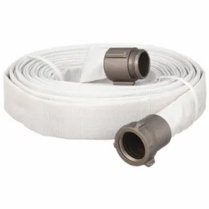 FOREST LITE G55H15F100P Fire Hose, Single Jacket, 100 ft Hose Length, White, 1 1/2 Inch Hose Inside Dia | CP6EMQ 462D94