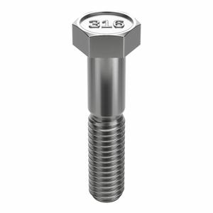 FOREVERBOLT FB3HEXB38162P10 Hex Head Cap Screw, 3/8-16 X 2 Inch Size, Stainless Steel, Non Grade, 10Pk | AH7CBC 36RG92