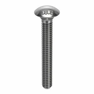 FOREVERBOLT FBCB14202P25 Carriage Bolt, 1/4-20 Thread Size, 18-8 Grade, 17/64 Inch Drill Size, 25PK | CG8VJA 53MF89