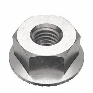 FOREVERBOLT FBFHN1032P50 Lock Nut, 0.375 Inch Flange Dia., 10-32 Thread Size, 18-8 Grade, 50PK | CG8VKT 53MF27