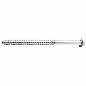 FOREVERBOLT FBLB1455P10 Hex Head Lag Screw, 5-1/2 Inch Length, 18-8 Stainless Steel, 1/4 Inch Size, 10PK | CG8VMX 53MG30