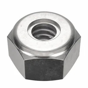 FOREVERBOLT FBLN1024P50 Lock Nut, 0.375 Inch Flange Dia., #10-24 Thread Size, 18-8 Grade, 50PK | CG8VPK 53ME52