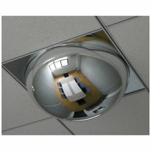 FRED SILVER D-DROP-2448 Dome SMirror, Acrylic, 48 Inch Dia, No Backing, 24 Inch Panel Lg | CP6FBR 797ZZ4
