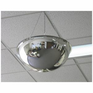 FRED SILVER DOMEX-M26 Full Dome Safety Mirror, Acrylic, 26 Inch Dia, Galvanized Steel, Indoor & Light Outdoor | CP6FCE 798A02