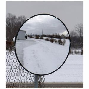 FRED SILVER PC-P-36 Convex Security Mirror, Round, Polycarbonate, 36 Inch Dia, Plastic, Indoor & Light Outdoor | CP6FAX 797ZN7