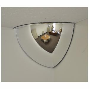 FRED SILVER PC-QD-36 Quarter Dome Safety Mirror, Polycarbonate, 36 Inch Dia, No Backing, Indoor & Light Outdoor | CP6FDX 798A42