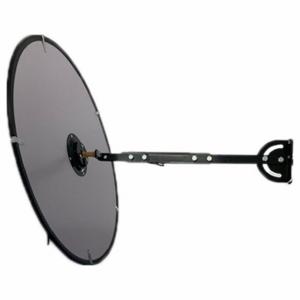 FRED SILVER PLX-48-DT Convex Security Mirror, Indoor, Round, Acrylic, 48 Inch Dia, Hardboard, 2 Telescoping Arms | CP6FBU 797ZR3