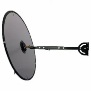 FRED SILVER PLXR-36-T Convex Security Mirror, Round, Acrylic, 36 Inch Dia, Hardboard, Telescoping Arm | CP6EZX 797ZU4