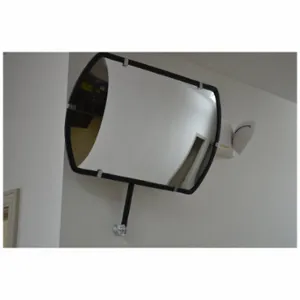 FRED SILVER PLXR-M-1218T Convex Security Mirror, Rectangular, Acrylic, 18 Inch X 12 Inch, Galvanized Steel | CP6EXP 797ZV2