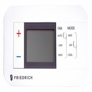 FRIEDRICH RT7 Wired Thermostat, 24VDC, 5 11/16 Inch x 7 9/16 Inch x 2 1/8 Inch Size | CH6RKA 54ZV40