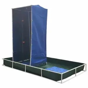 FSI F-EC- PVCWP Decontamination Shower, 1 Stations, 5 Spray Heads, Enclosed, Framed, 7 Ft X 4 Ft X 4 Ft | CP6GEW 787ER1